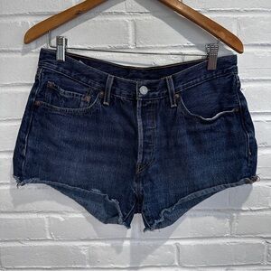 Levi's 501 Original Stretch Denim Jean Shorts Size 30 Button Fly